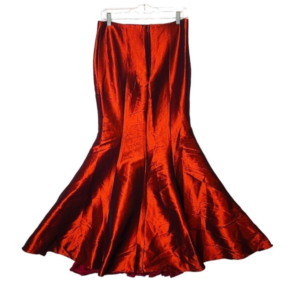 NEW without tags Elegant Rust Burnt Orange Floor Length Mermaid Gown Skirt XS/S - Picture 2 of 7